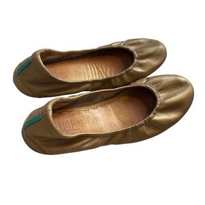 Tieks Metallic Gold Leather Ballet Flats Women’s Size 7